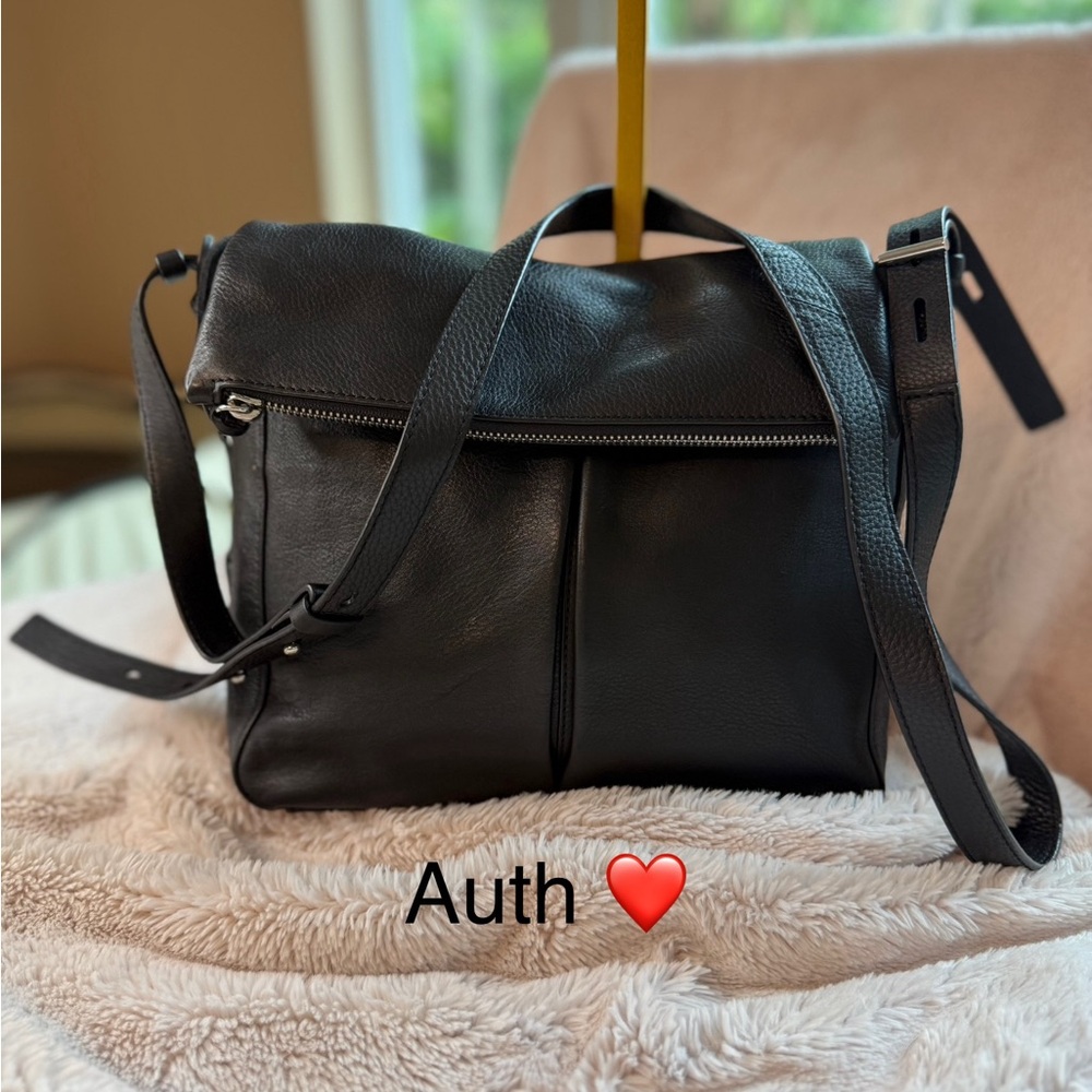 Vince Camuto Black Leather Shoulder Bag